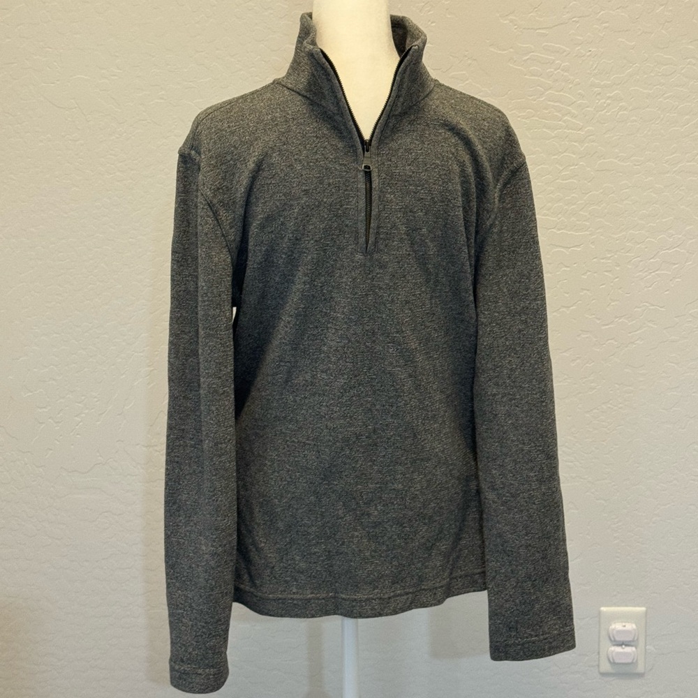 Banana Republic Gray Zip Up Sweater